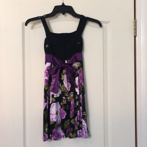 Special occasion black/purple dress for girls - Picture 2 of 4